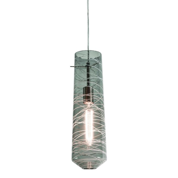 Spun Pendant - Satin Nickel - Smoke